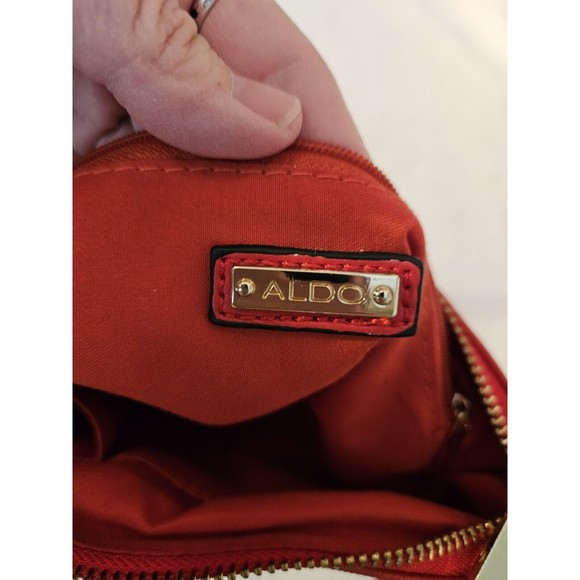 Aldo Red Purse Handbag with adjustable strap  10" x 11" - Picture 9 of 11